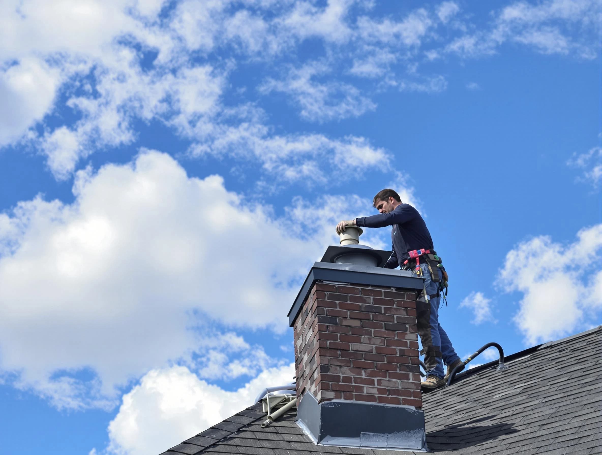 Ken Caryl Chimney Sweep installing a sturdy chimney cap in Ken Caryl, CO