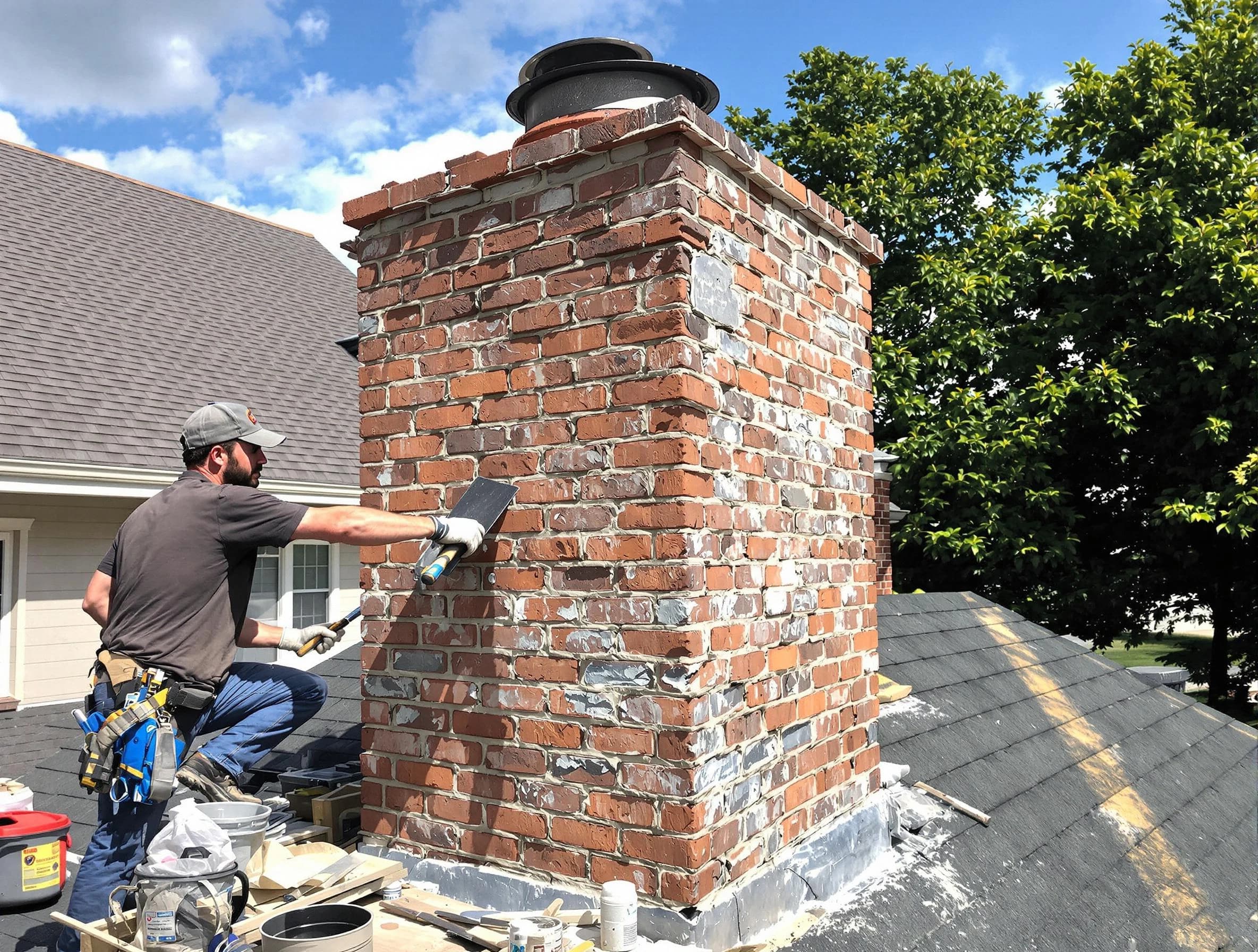 Completed chimney rebuild by Ken Caryl Chimney Sweep in Ken Caryl, CO