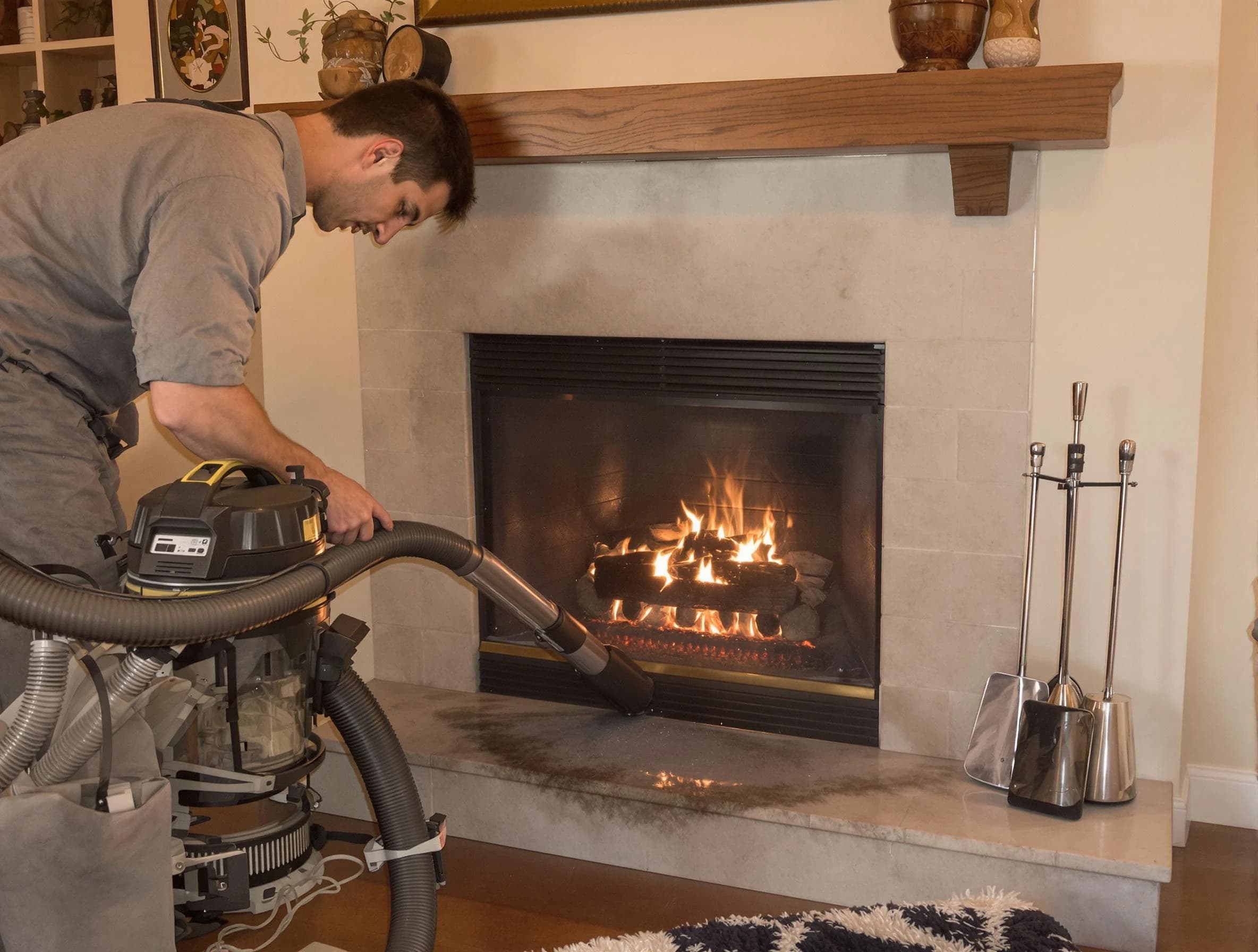 Routine fireplace upkeep by Ken Caryl Chimney Sweep in Ken Caryl, CO