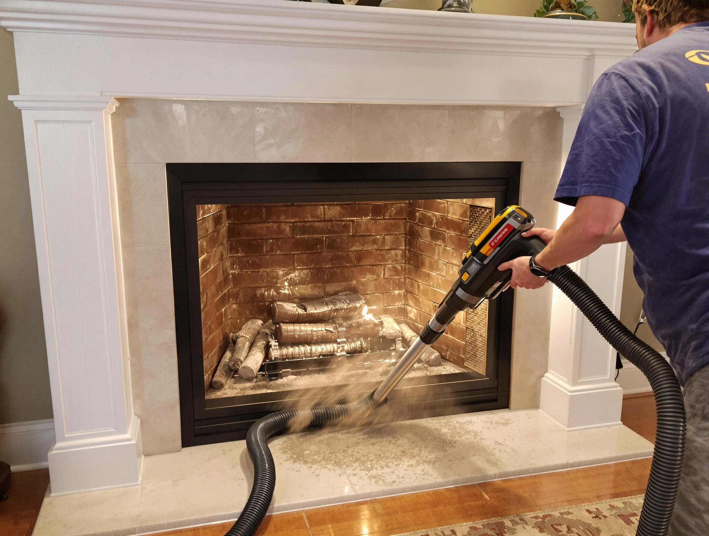 Fireplace cleaning performed by Ken Caryl Chimney Sweep in Ken Caryl, CO