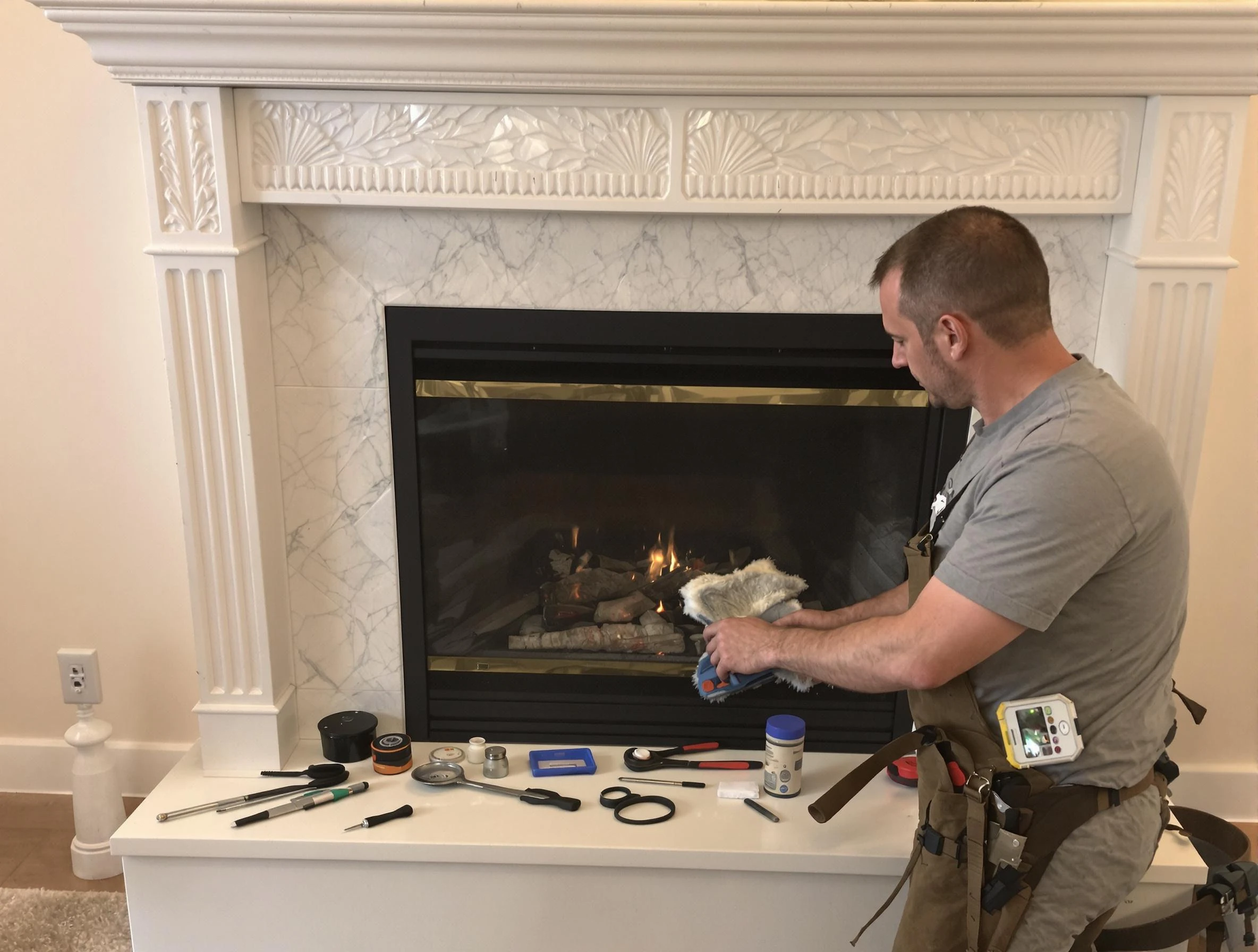 Ken Caryl Chimney Sweep performing fireplace maintenance in Ken Caryl, CO
